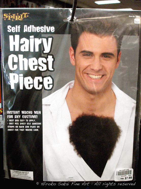 halloween costume, hairy chest piece, funny picture, funny sexy man