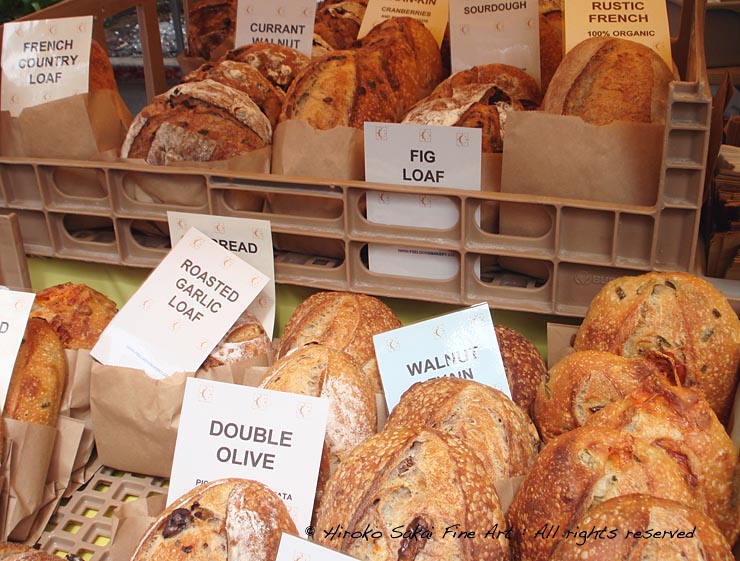 farmer's market, baguette, bread, organic bread, food